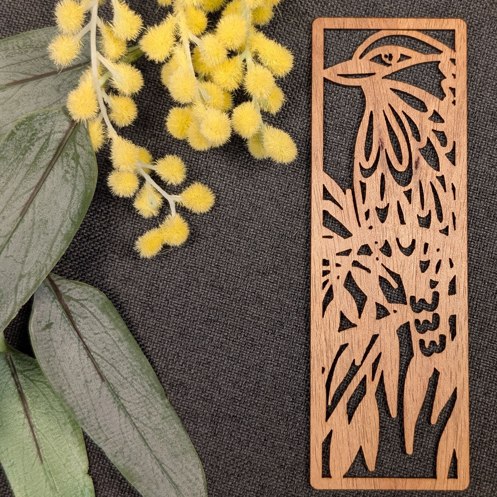 Australian Timber Bookmark: Kookaburra