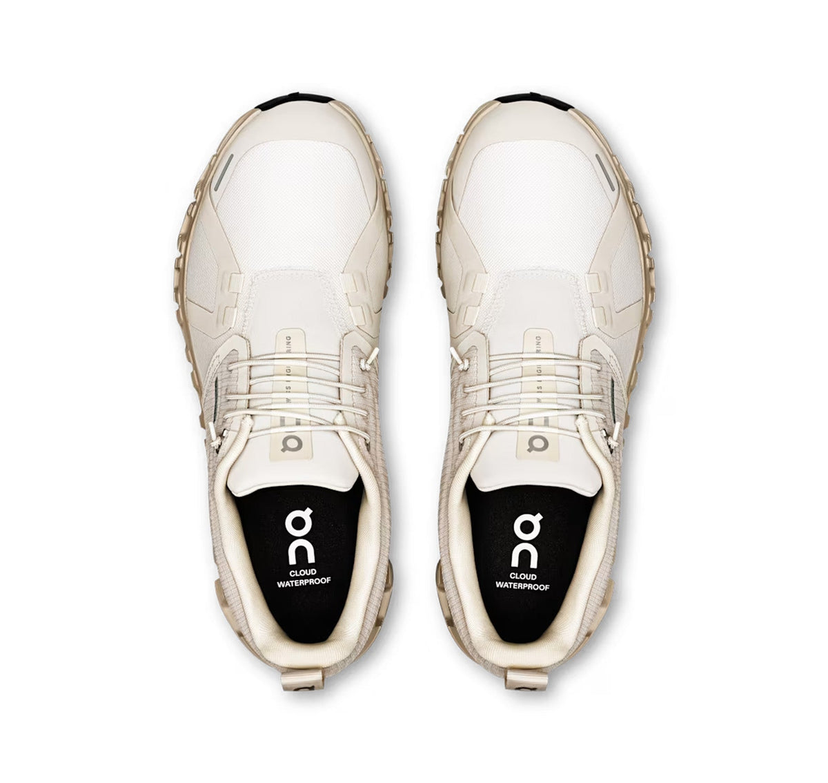 On Women's Cloud 6 Waterproof Pearl/Cream Lifestyle Sneakers