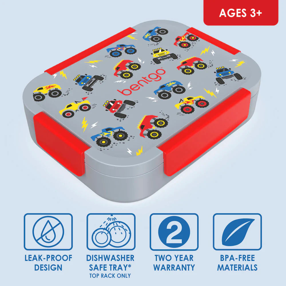 Bentgo Kid's Snap & Go Lunch Box - Trucks