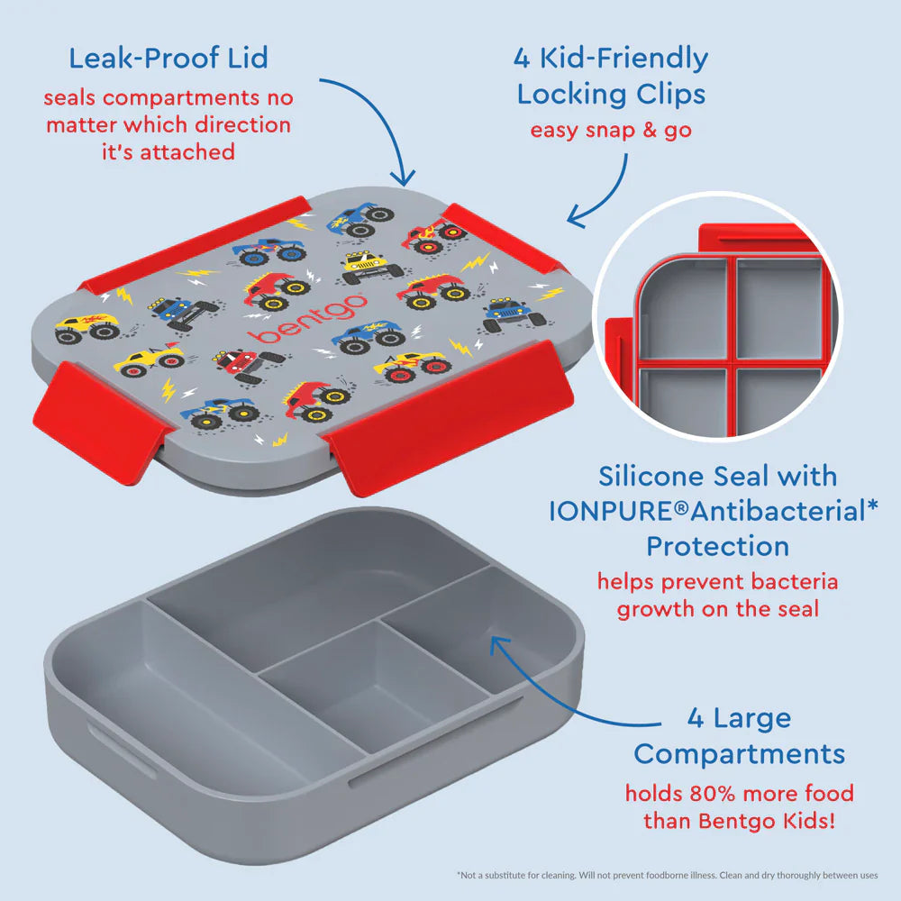 Bentgo Kid's Snap & Go Lunch Box - Trucks