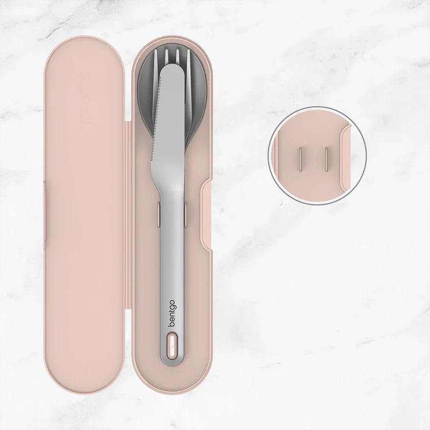 Bentgo Stainless Steel Travel Utensil Set - Rose Gold