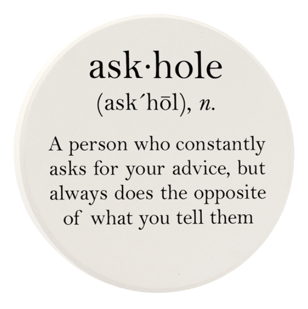Car Coaster - Askhole Definition
