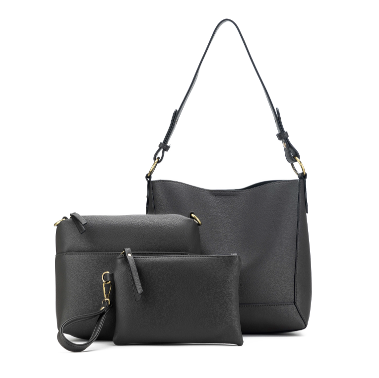 Black Caviar Designs - Handbag 3 Piece - Marina Grey