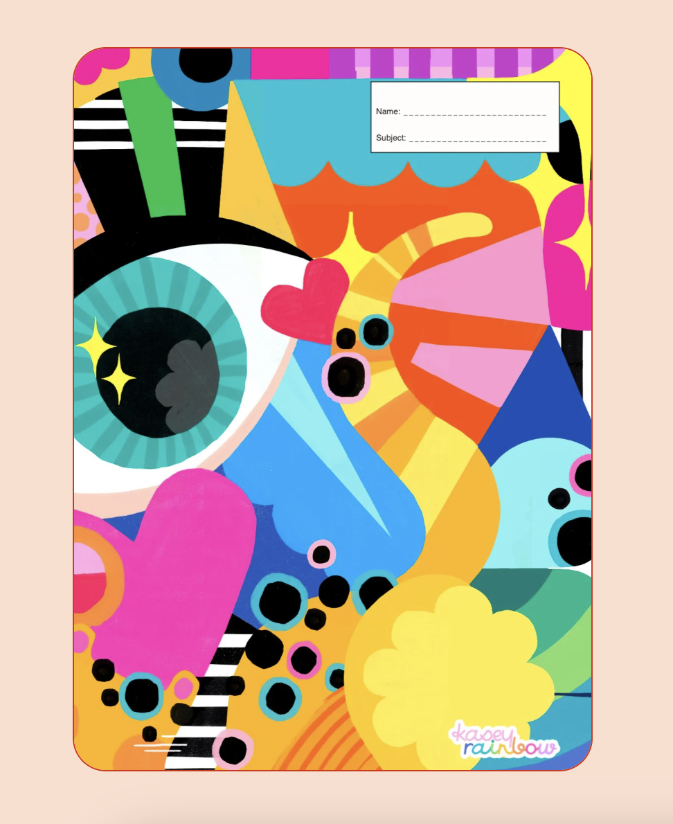 Book Cover - A4 - Kasey Rainbow - Iris