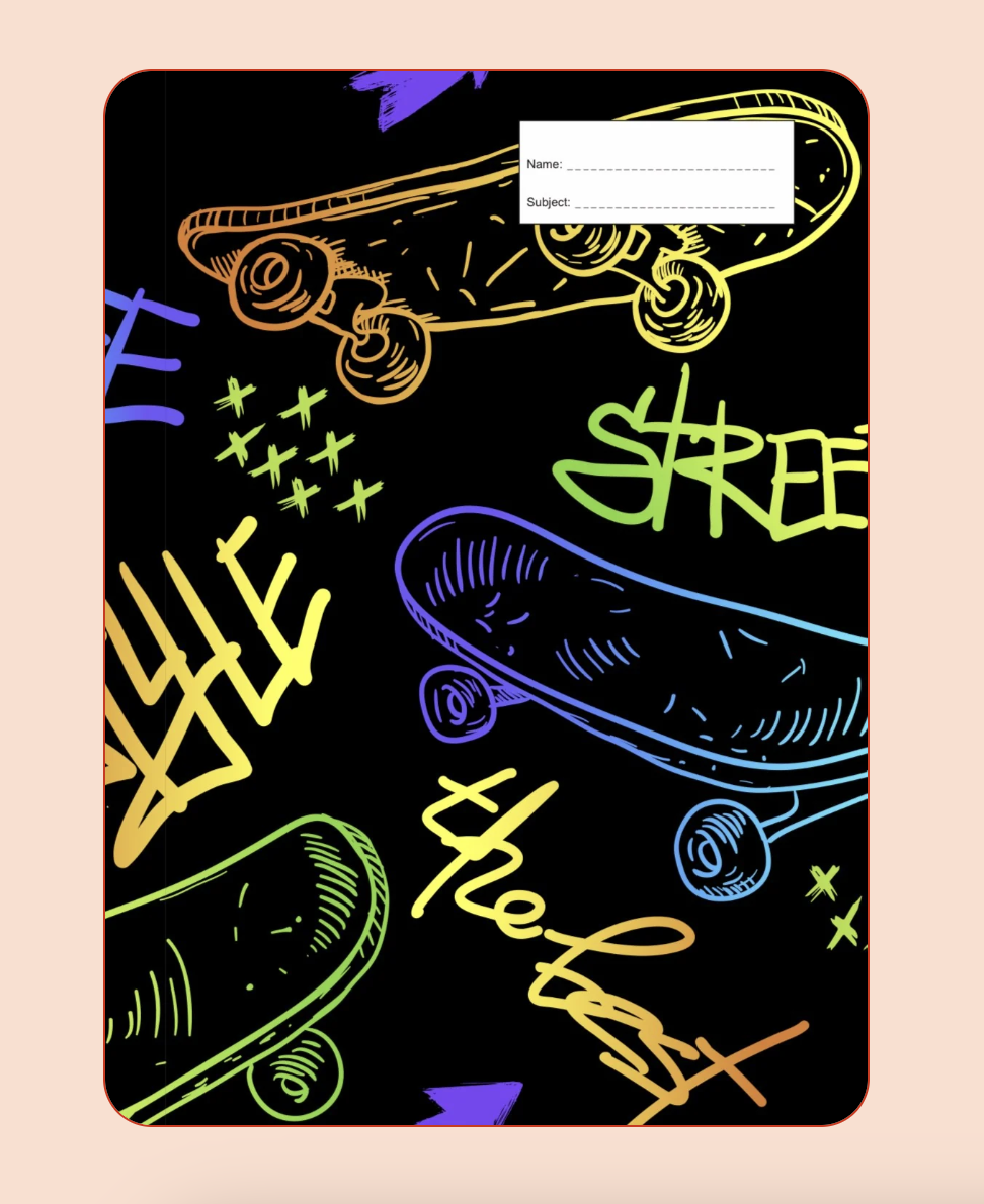 Book Cover - A4 - Skate Street Life