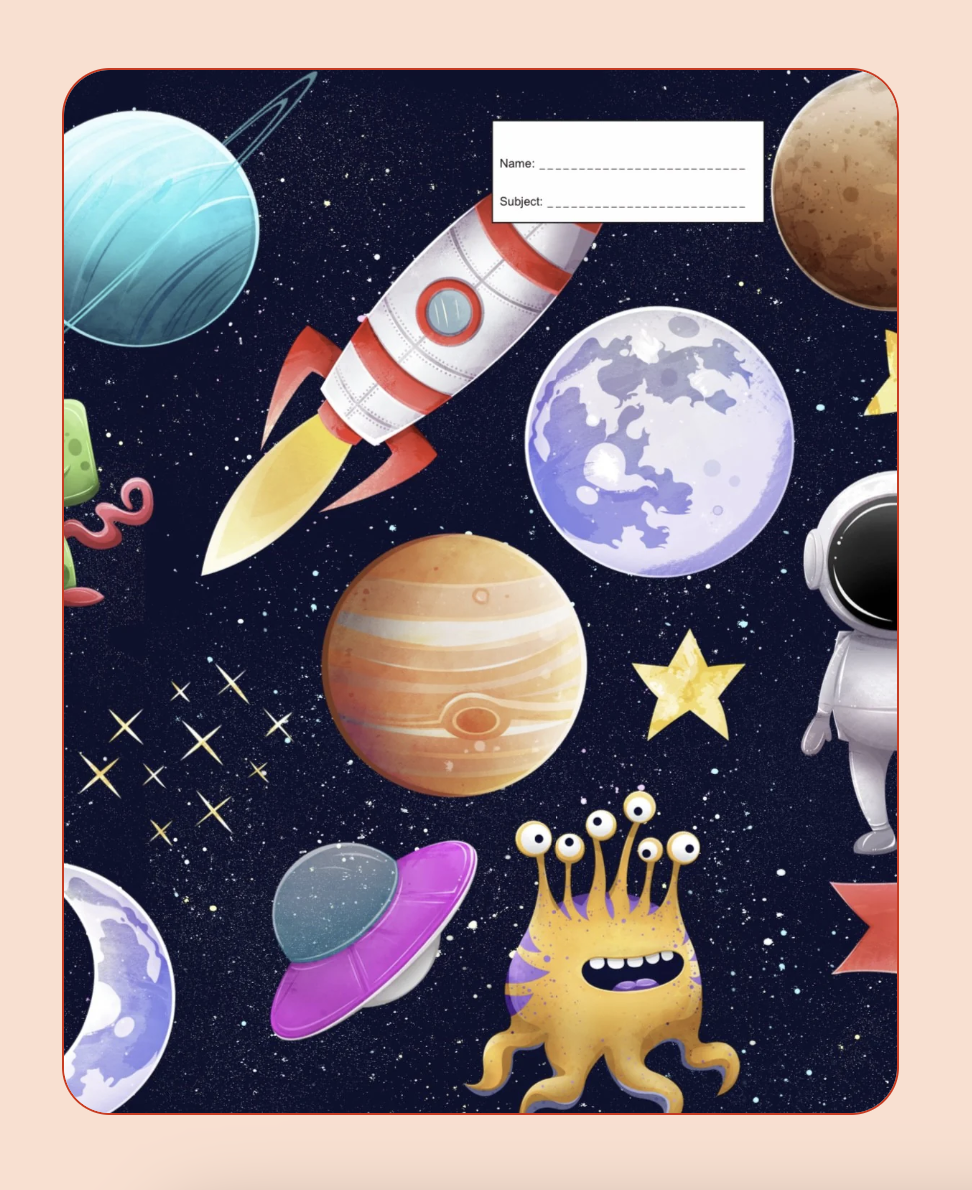 Book Cover - A4 - Space Cadet