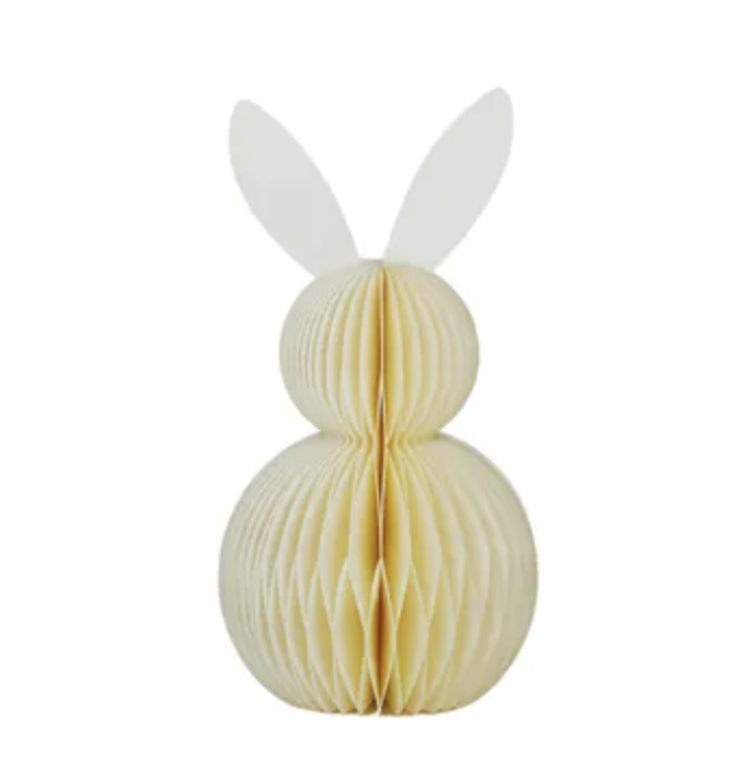 Bunny Hanging Ornament Paper 8x16cm Wht