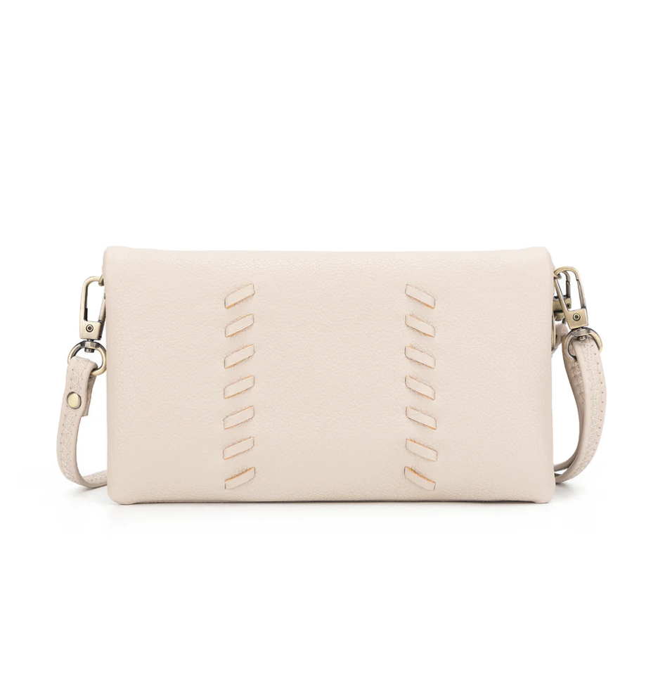 Black Caviar Designs -Sky Crossbody Phone Wallet - Oatmeal