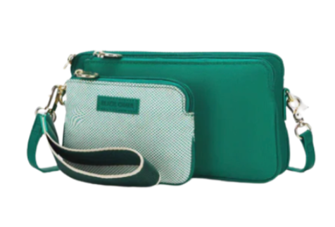 Black Caviar Design Destiny Crossbody Handbag - Green