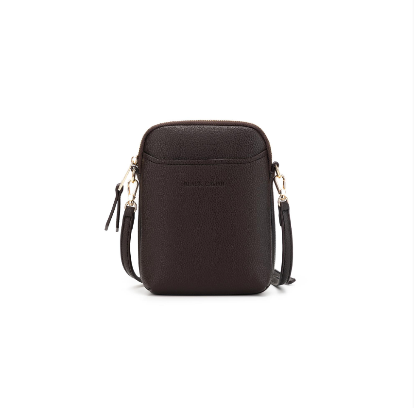 Black Caviar Design Mika Passport Phone Crossbody - Coco