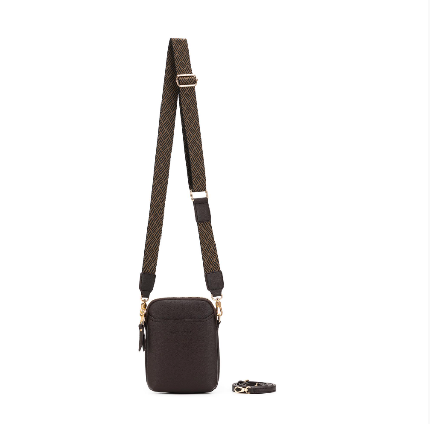 Black Caviar Design Mika Passport Phone Crossbody - Coco