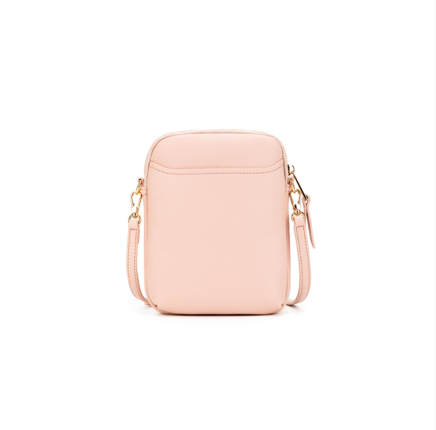 Black Caviar Design Mika Passport Phone Crossbody - Pink