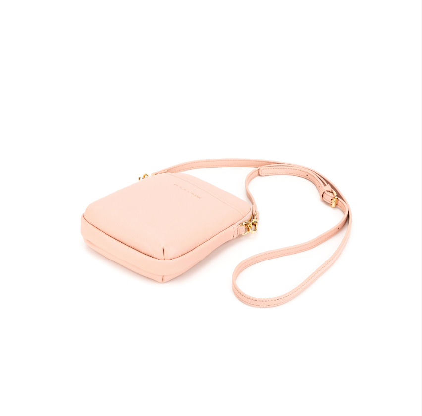 Black Caviar Design Mika Passport Phone Crossbody - Pink