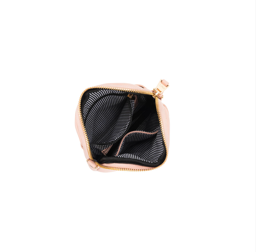 Black Caviar Design Mika Passport Phone Crossbody - Pink