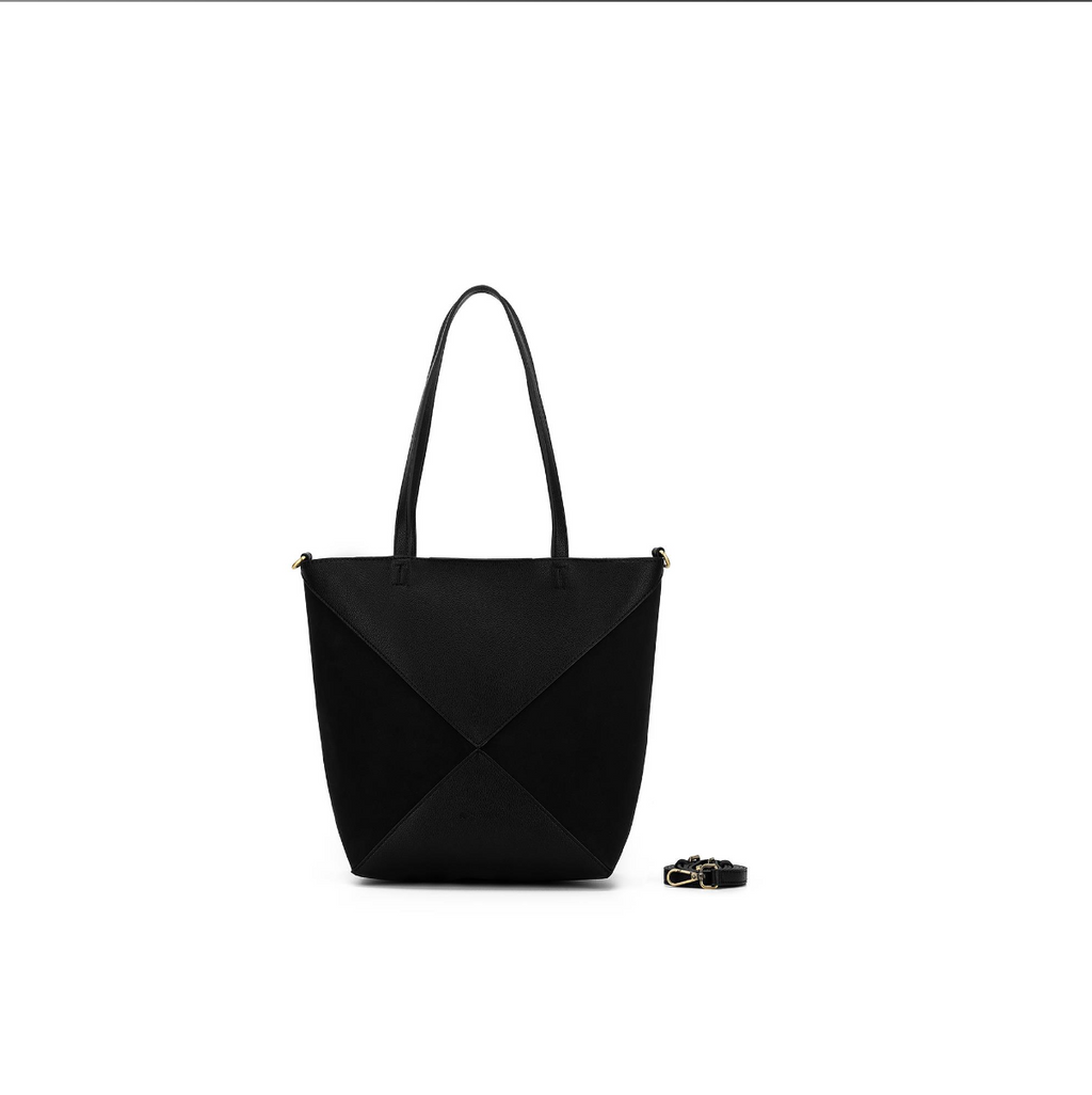 Black Caviar Renee 3 Piece Suedette Handbag - Black