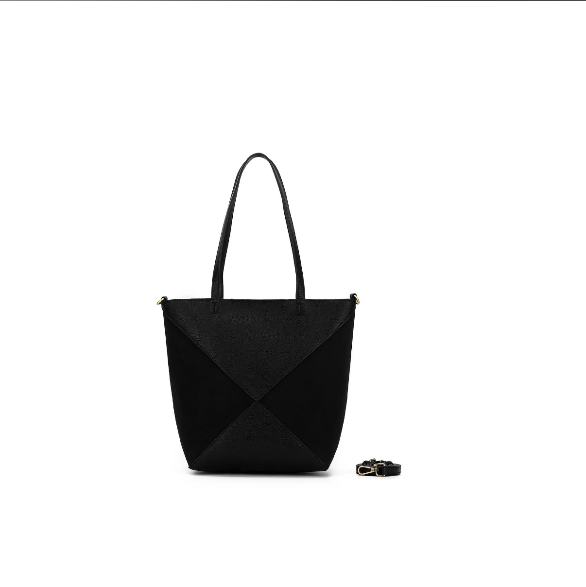 Black Caviar Renee 3 Piece Suedette Handbag - Black
