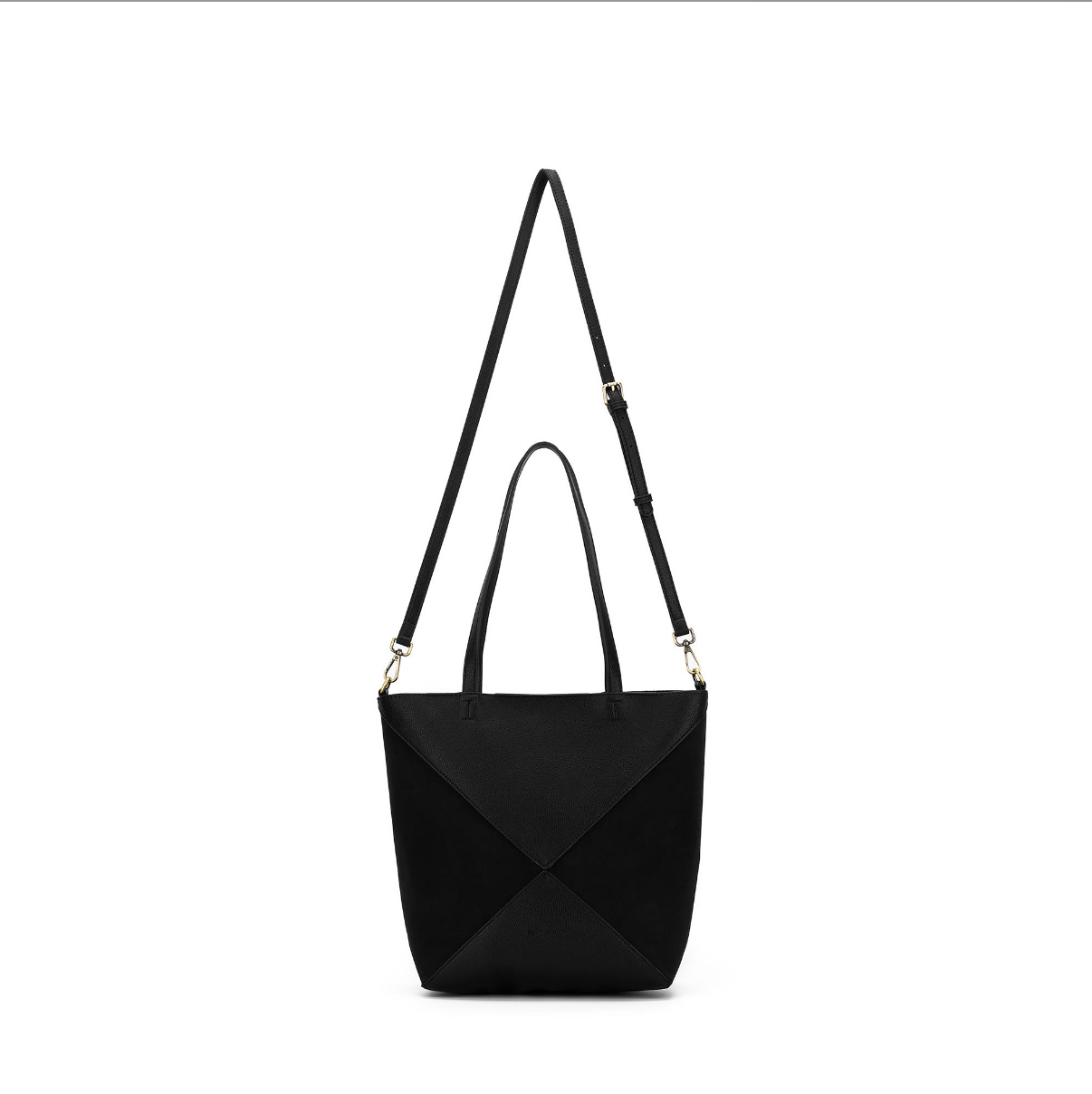 Black Caviar Renee 3 Piece Suedette Handbag - Black