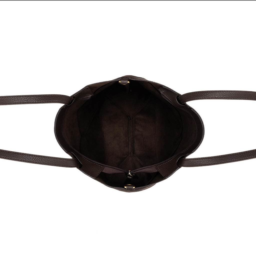 Black caviar Renee 3 Piece Suedette Handbag - Coco