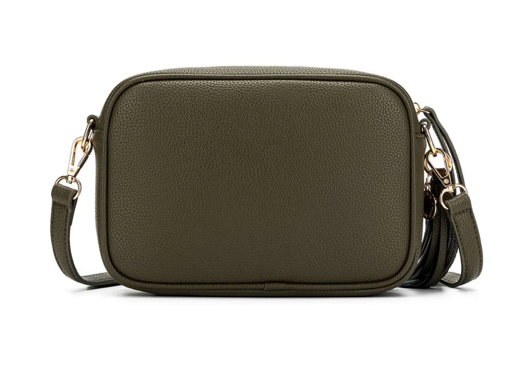 Black Caviar Indie Crossbody Bag- Dark Olive