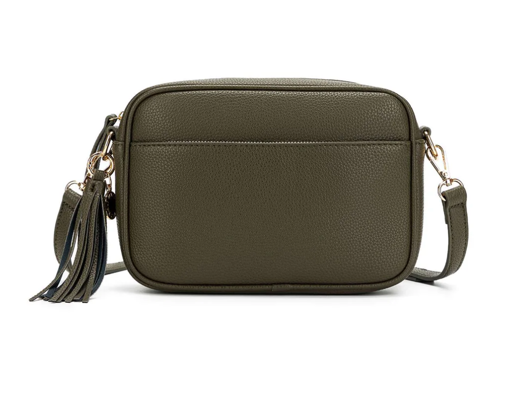 Black Caviar Indie Crossbody Bag- Dark Olive