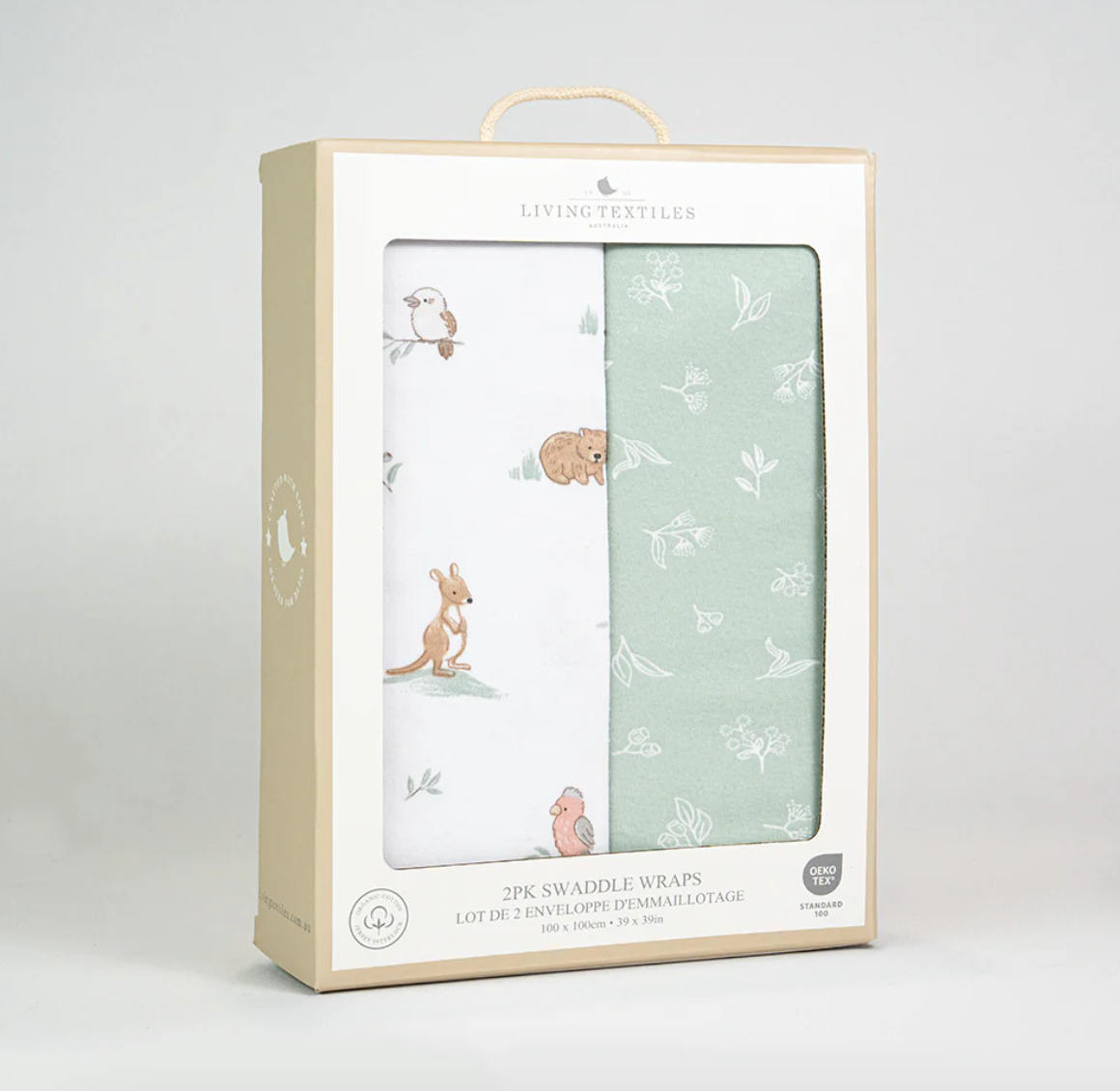 2 Pack Organic Swaddle Wraps - Australiana