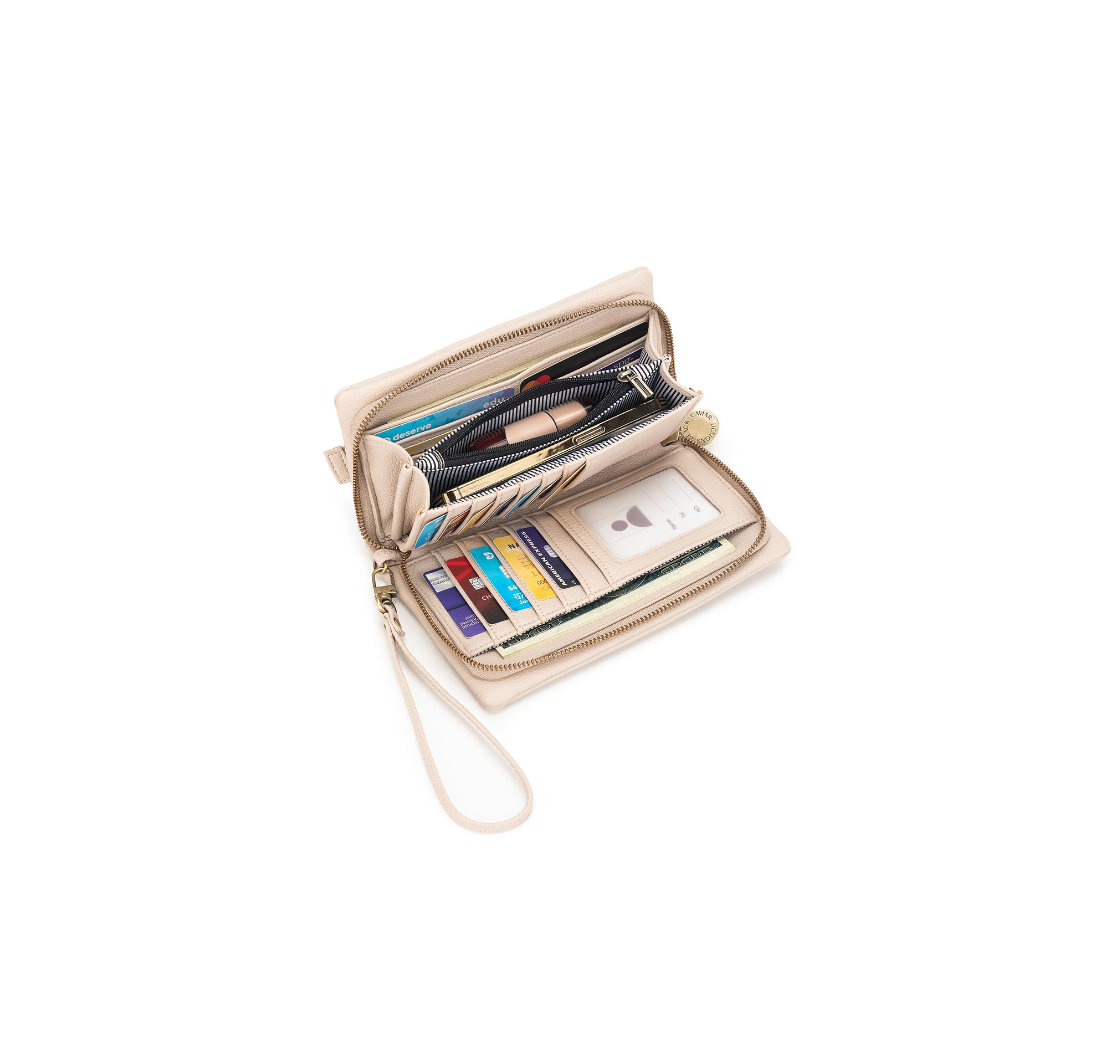 Black Caviar Designs -Sky Crossbody Phone Wallet - Oatmeal